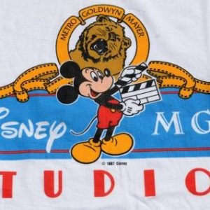 Vintage 1987 Disney MGM Studios Souvenir White T Shirt XL