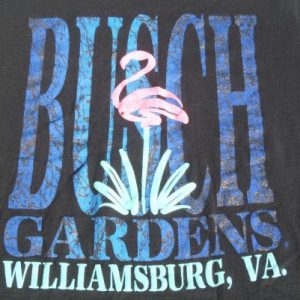 Vintage 1980s/90s Busch Gardens Black Tourist T Shirt L