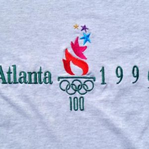 Vintage 1990s Atlanta 1996 Olympics NWT NOS Gray T-Shirt S/M