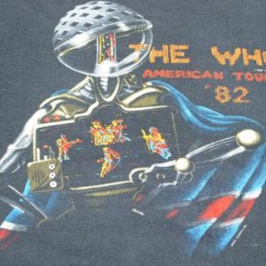 Vintage 1982 The Who Concert Tour Black T Shirt S/M