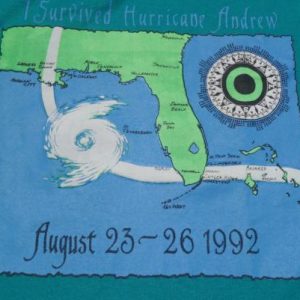 Vintage 1992 Hurricane Andrew T-Shirt M