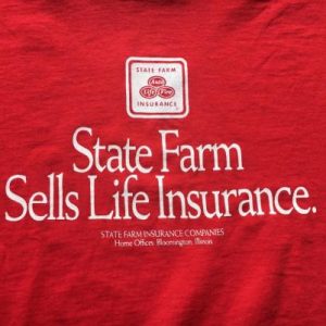 Vintage 1980s State Farm Life Insurance Red T-Shirt L