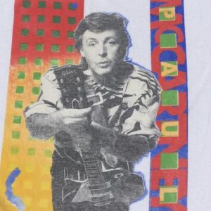 Vintage 1980s Paul McCartney Concert Tour T-Shirt Brockum XL