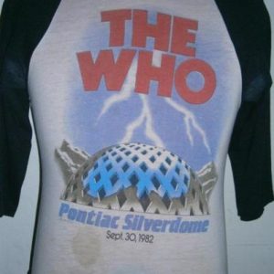 Vintage The Who the Clash 1982-pontiac silverdome