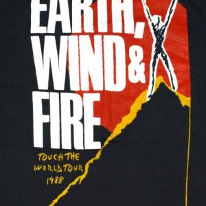 Vintage 1980s EARTH WIND & FIRE Concert Tour 1988 T-Shirt DS