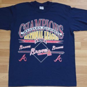 Vintage 1991 ATLANTA BRAVES Championship Baseball T-Shirt