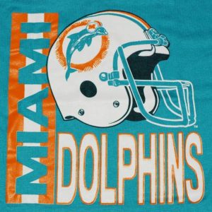 Vintage 1980s MIAMI DOLPHINS NFL Football T-Shirt NEVER WORN