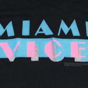 Vintage 80s 1984 Original MIAMI VICE Logo T Shirt 50/50