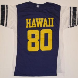 Vintage 1980 HAWAII Football Jersey Mesh T-Shirt 80s