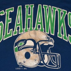 VTG 80s Seattle Seahawks NFL Football Logo T-Shirt Classic