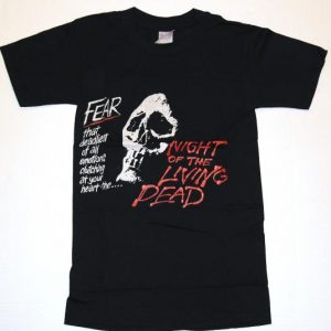 Vintage 1980's Night Of The Living Dead Fear T-Shirt ZOMBIE