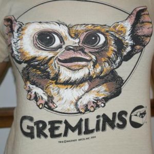 Vintage 1984 GREMLINS GIZMO Movie T-Shirt 1980s ORIGINAL