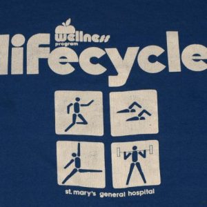 Vintage 1980s Lifecylce St Marys Exercise T-Shirt