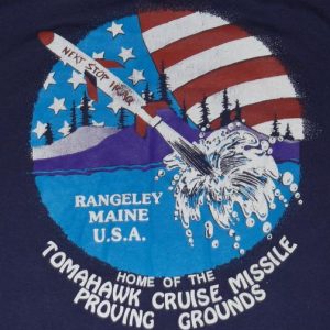 Vintage 1990s Rangeley Maine Tomahawk Cruise Missile T-Shirt