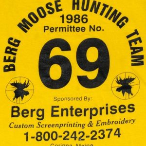 Vintage 1986 69 Moose Hunting Team T Shirt