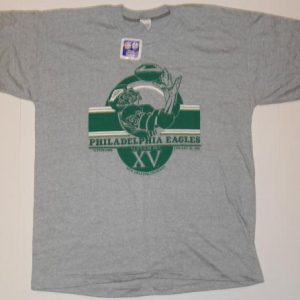 VTG 1981 Philadelphia Eagles Super Bowl T-Shirt DEADSTOCK