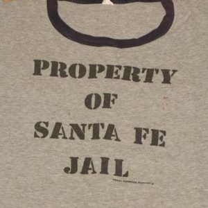 Vintage 1980s Sante Fe Jail Ringer Grey T-Shirt