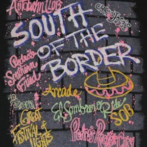 Vintage 1980s South of the Border Graffiti Black 80s