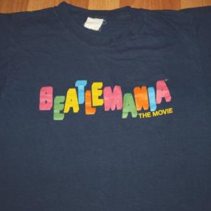 Vintage Beatlemania Movie T Shirt The Beatles Blue