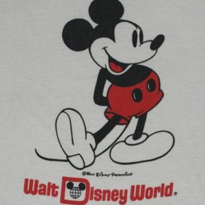 VIntage 1980s Mickey Mouse Walt Disney World Ringer T-Shirt