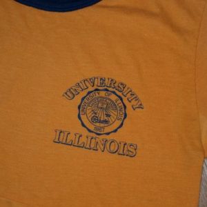 1980s University of Illinois Fighting Illini Ringer T-shirt