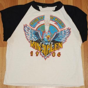 Vintage 1984 VAN HALEN Concert Tour T-Shirt Raglan