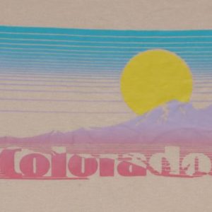 Vintage Pink Colorado Mountains Sunset T-Shirt