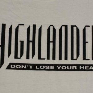 Vintage 1990s HIGHLANDER Swords 2-Sided T-Shirt