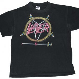 Vintage 1991 SLAYER HELL AWAITS Heavy Metal T-Shirt