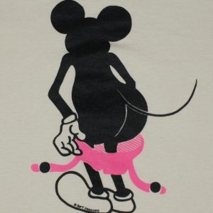 Vintage Rare Mickey Mouse Mooning Moon Punk T-Shirt