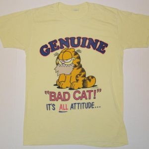 Vintage 1980s GARFIELD Bad Cat Attitude T-Shirt