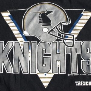 Vtg New York New Jersey KNIGHTS T Shirt WFL World Football