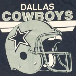 Vintage 1980s Dallas Cowboys Football Helmet T-Shirt