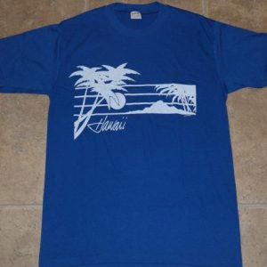 Vintage 1980s Hawaii Sunset Beach Surfing T-Shirt