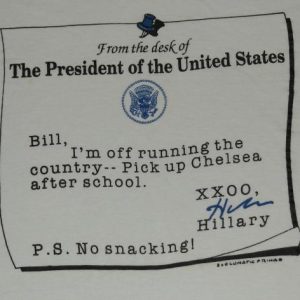 Vintage 1990s Hilary Clinton President Letter T-Sshirt