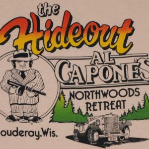 Vtg Al Capone Gangster Hideout Couderay Wisconsin T-Shirt