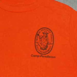 VTG 1980s 1982 Camp Pendleton Morman Heritage Trails T-Shirt