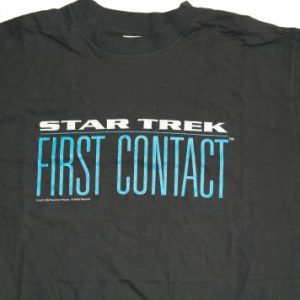 VTG STAR TREK FIRST CONTACT Movie Sci Fi T-Shirt DEADSTOCK