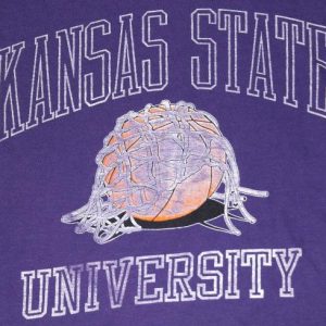 Vintage Kansas State University Basketball Soft Thin T-Shirt