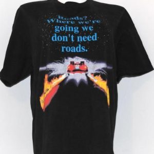 Vintage 1990s BACK TO THE FUTURE DeLorean T-Shirt BTTF