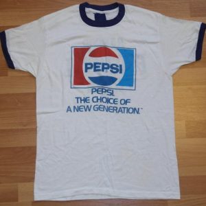 Vintage 80's Pepsi Generation Bangor Maine Football T-Shirt