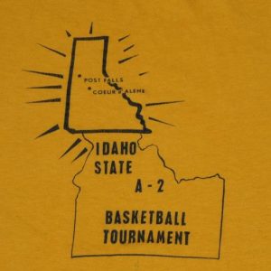 Vintage 1970s Idaho Basketball Tournament T-Shirt