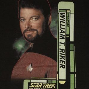 Vintage 90s STAR TREK Next Generation William Riker T-Shirt