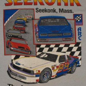 VTG 1980's Seekonk Massachusetts Car Racing Nascar T-Shirt