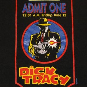 Vintage 1990 DICK TRACY Disney Movie T-Shirt Original