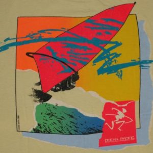 Vintage 1980s Ocean Pacific OP Wind Surfing T-Shirt 1989