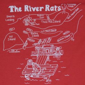 Vintage 1988 Susquehanna River Rats Pennsylvania Red T-Shirt