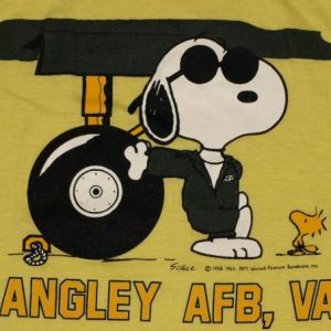 Vintage 1980s Snoopy Langley Air Force Base AFB T-Shirt