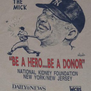 Vintage NY Yankees Mickey Mantle The Mick Charity T-Shirt