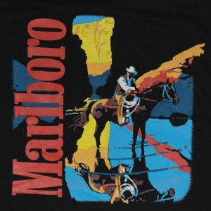 Vintage Marlboro Man Cigarette Black Pocket T-Shirt